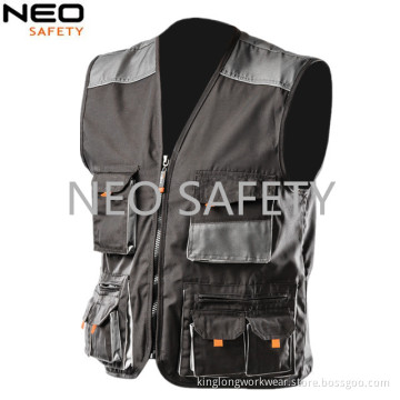 Multi-pockets Mechanical Canvas Work Vest